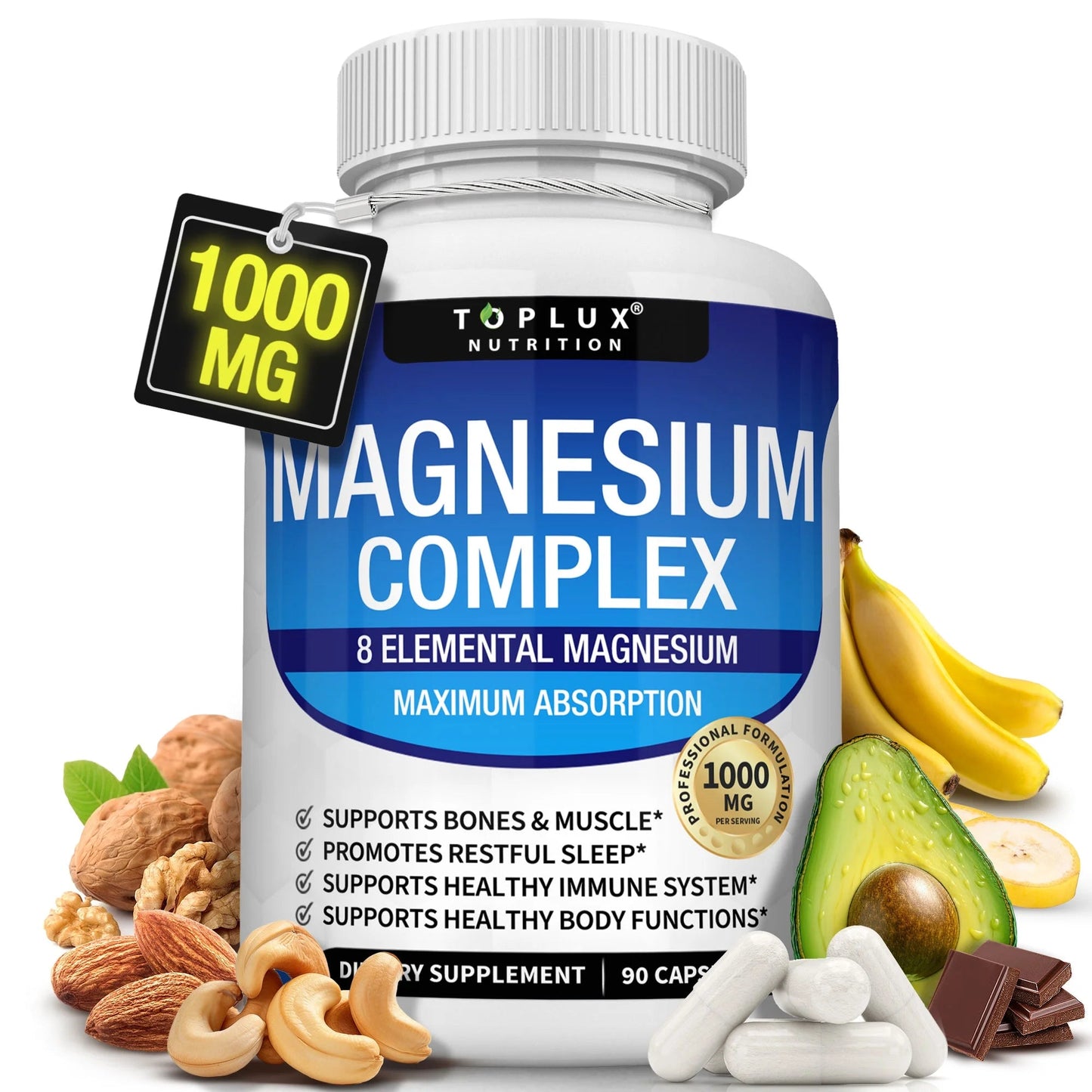 Premium Elemental Magnesium Complex: Eight Essential Forms for Optimal Health and Wellness